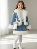 Ensemble Fille Jean Fourrure