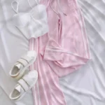 Pantalon Double Bande - Rose