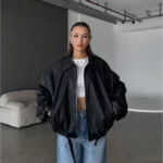 Veste Cuir Trendy - Noir