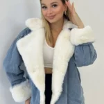Veste Jeans Fourrure - Blanc