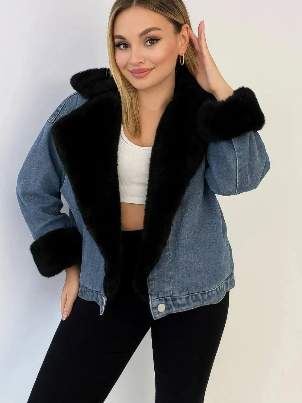 Veste Jeans Fourrure